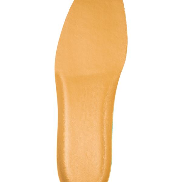 Zapato artesanal en cuero gamuzado azul con suela de caucho blanco